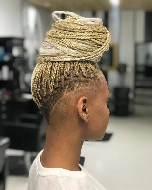 Micro Braids With a Tapered Cut