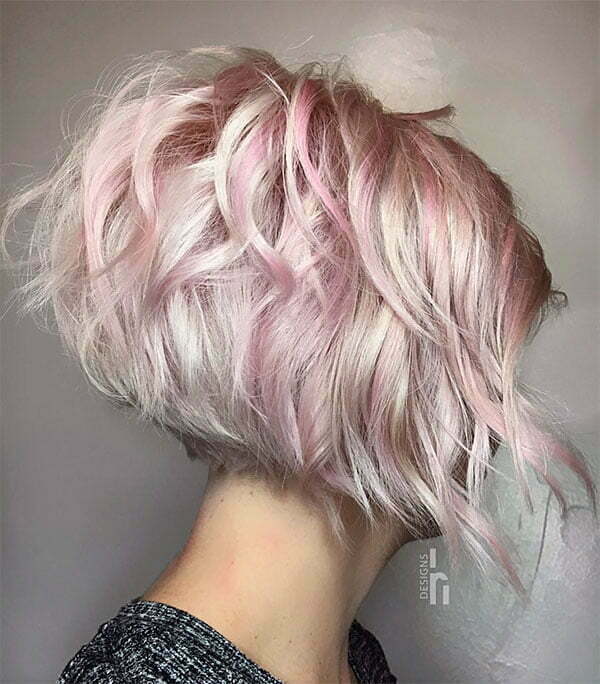 pink hair color ideas for short hair