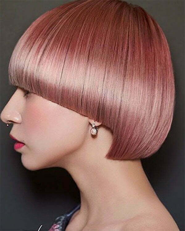 beautiful short pink hair