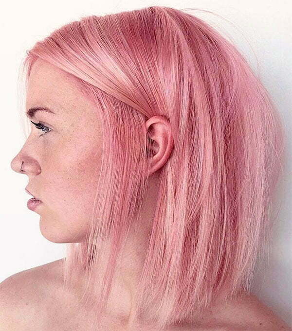 cute short pink hairstyles