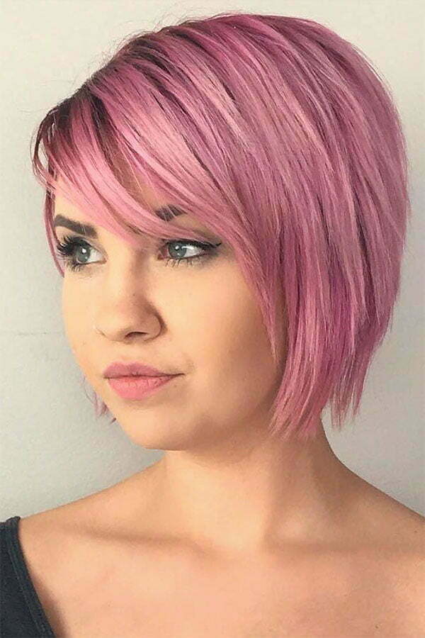 pink short hair cuts