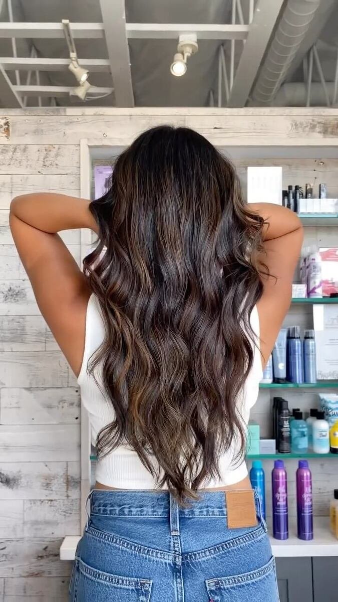 Long Hair With Highlights and Lowlights