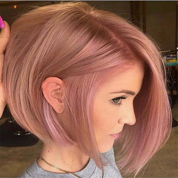 super short pink hair