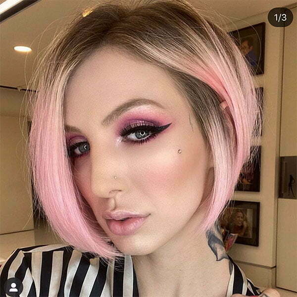 hot short pink hair