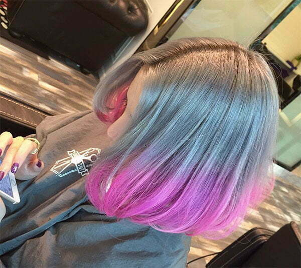 short pink hair colors