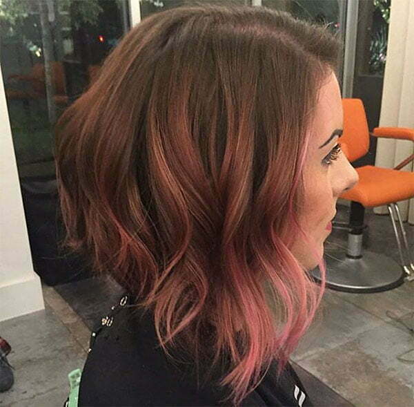 short hair cut pink