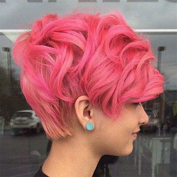hot short pink hair