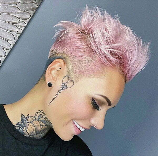 beautiful pink hairstyles