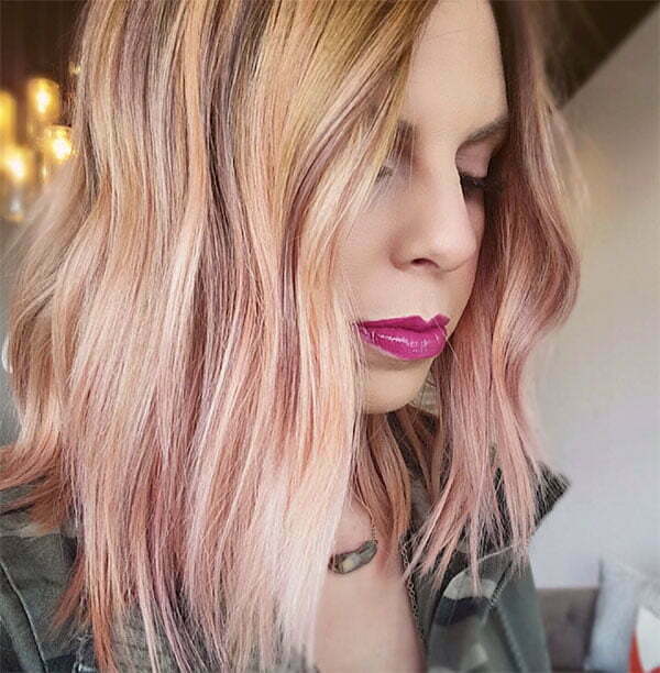 hair pink short