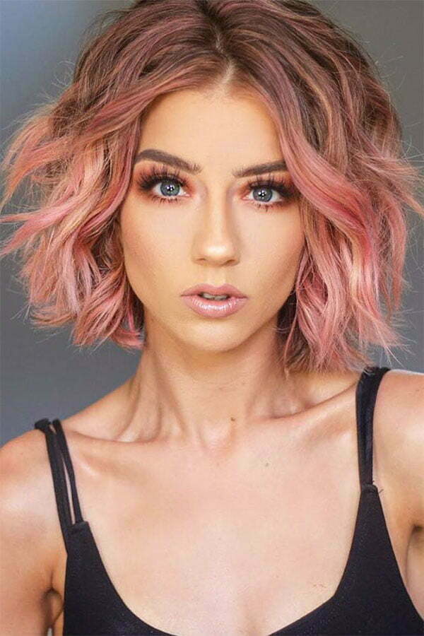 beautiful pink short hair