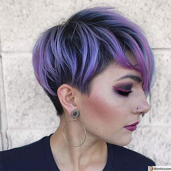 short purple hairstyles