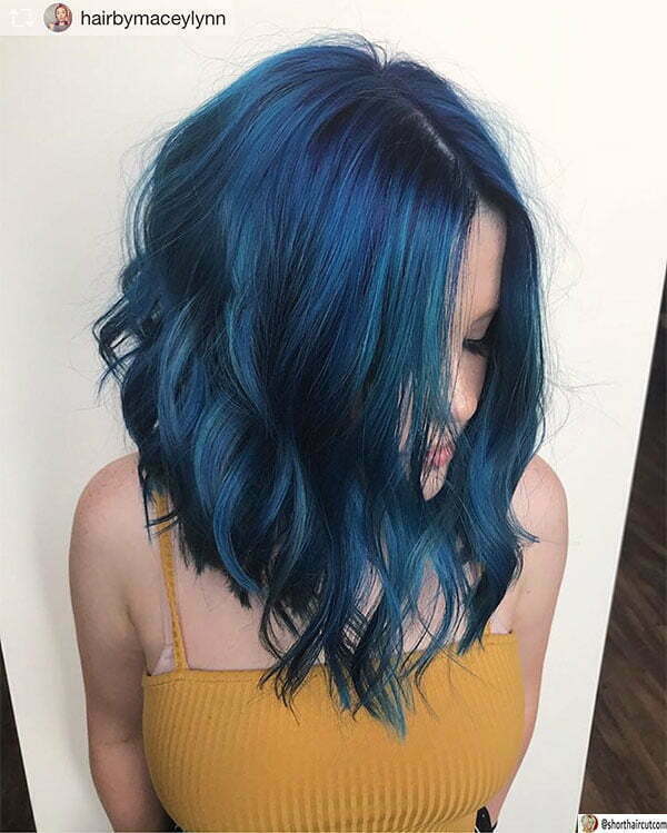 blue hair colors for short hair