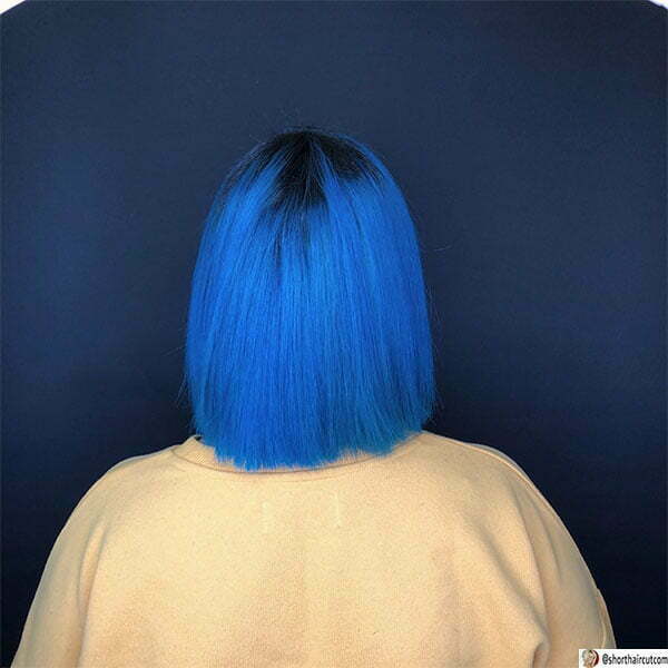 hairstyles for short blue hair