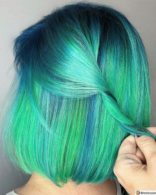 hot green hairstyles