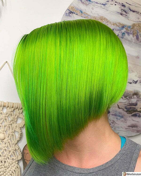 women's green short haircuts
