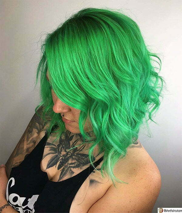 cute hairstyles for green hair