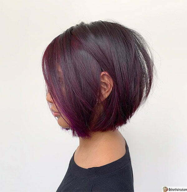 short purple hair cuts