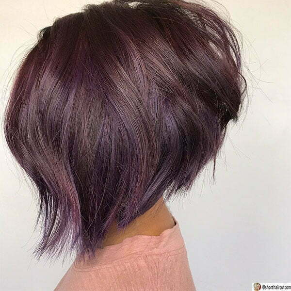cute short purple haircuts