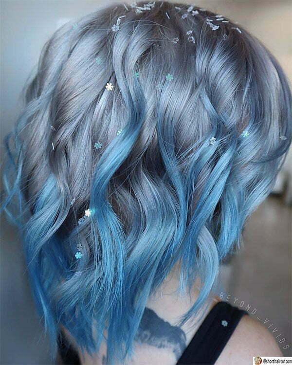 blue hair colors for short hair