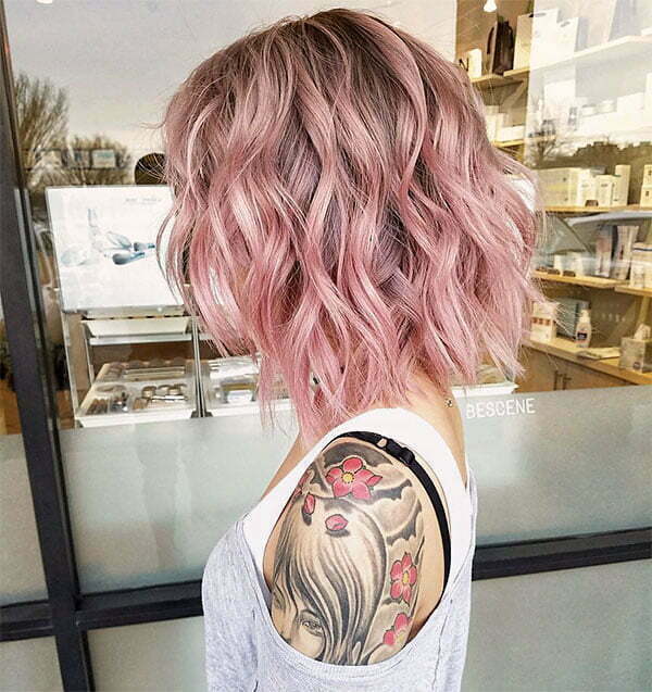 short pink hairdos