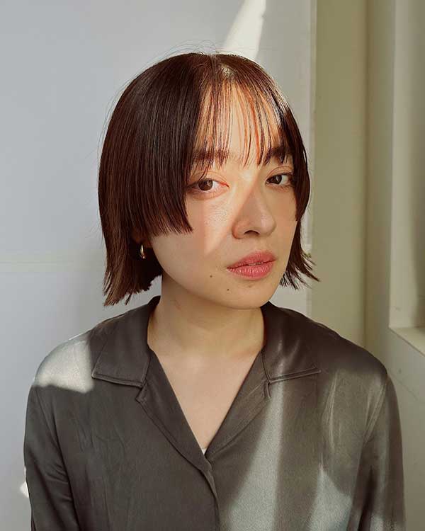 Short Korean Hairstyle For Round Face